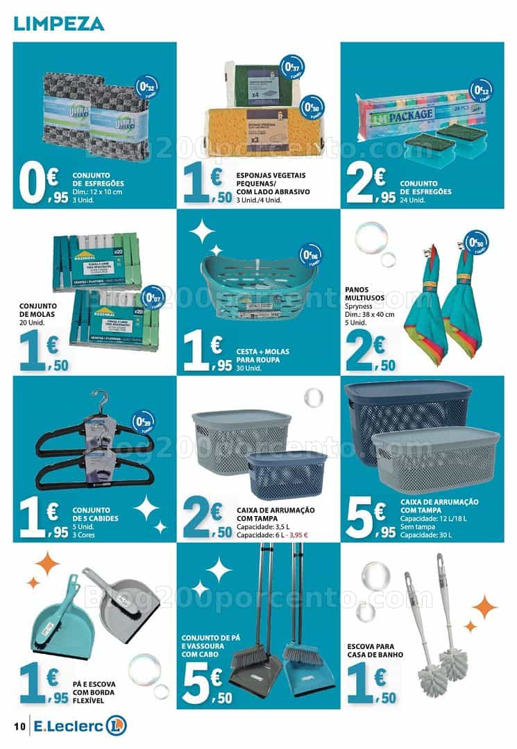 Antevisão Folheto E-LECLERC Limpeza Promoções de 3 a 15 março